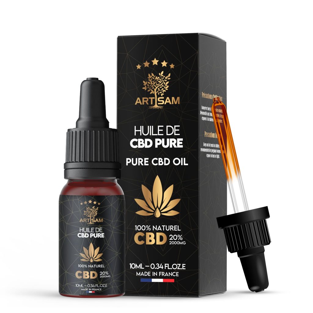 Huile de CBD PURE H 20% Pressée à Froid | Huile de Graines de chanvre | Formule Premium Fabriquée en France | Sommeil Puissant | cdb Hemp Oil herbe puff hhc 10ml